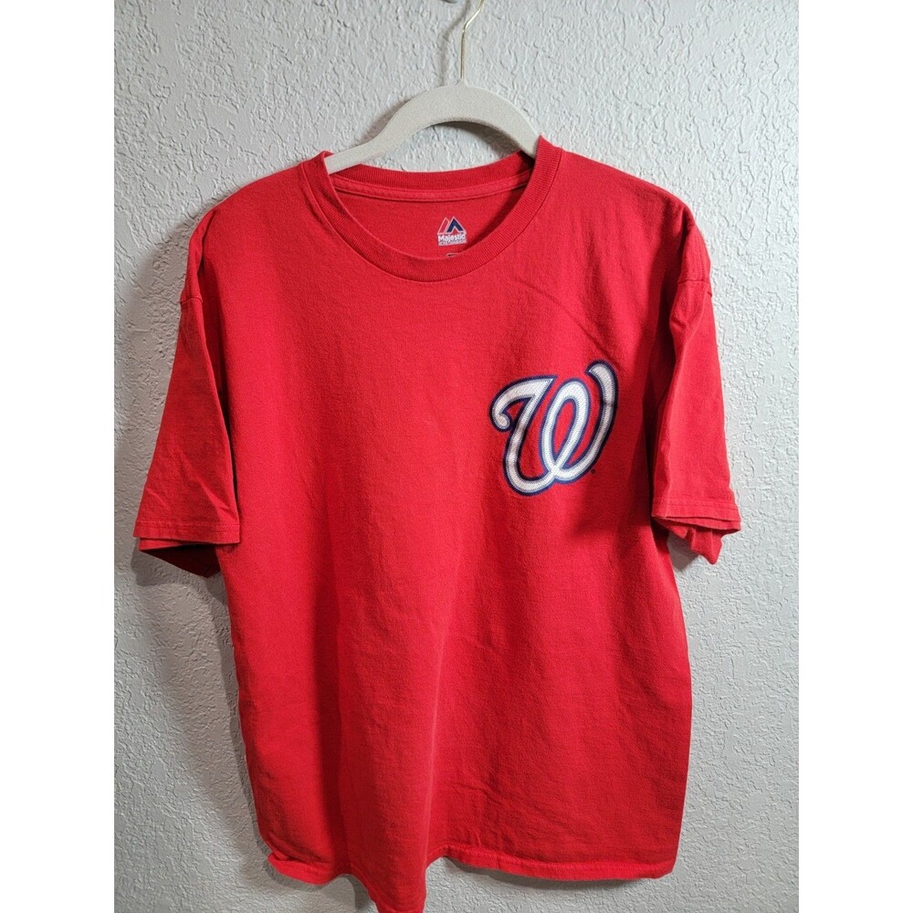 Majestic Washington Nationals Bryce Harper #34 Red  Large